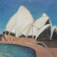 Sydney Opera House 2009, Acrylic on Canvas 31cm by 41cm